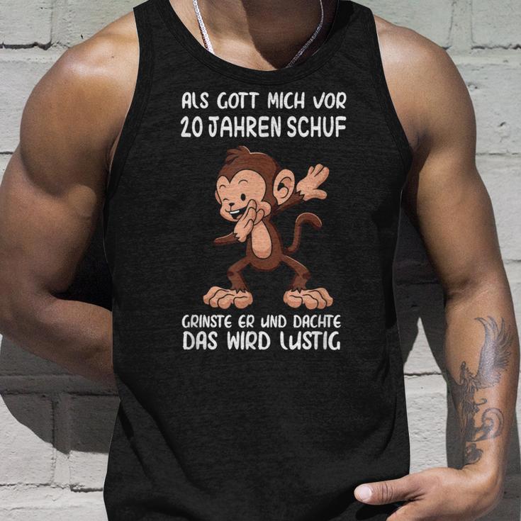 Als Gott Mich 20 Jahren Schuf Monkey Birthday Tank Top Geschenke für Ihn