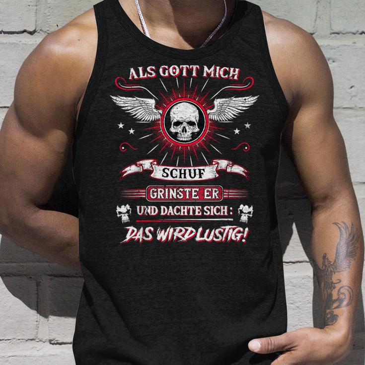 Als Gott Mich Schuf Grinste Er Und Denkdas Wird A S Tank Top Geschenke für Ihn