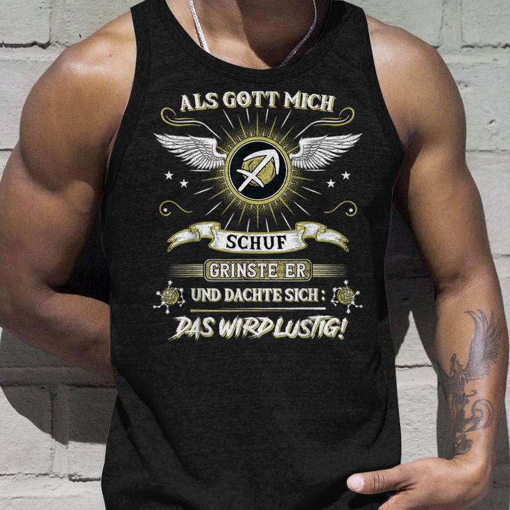 Als Gott Mich Schuf Grinste Er Zodiac Sagittarius Tank Top Geschenke für Ihn