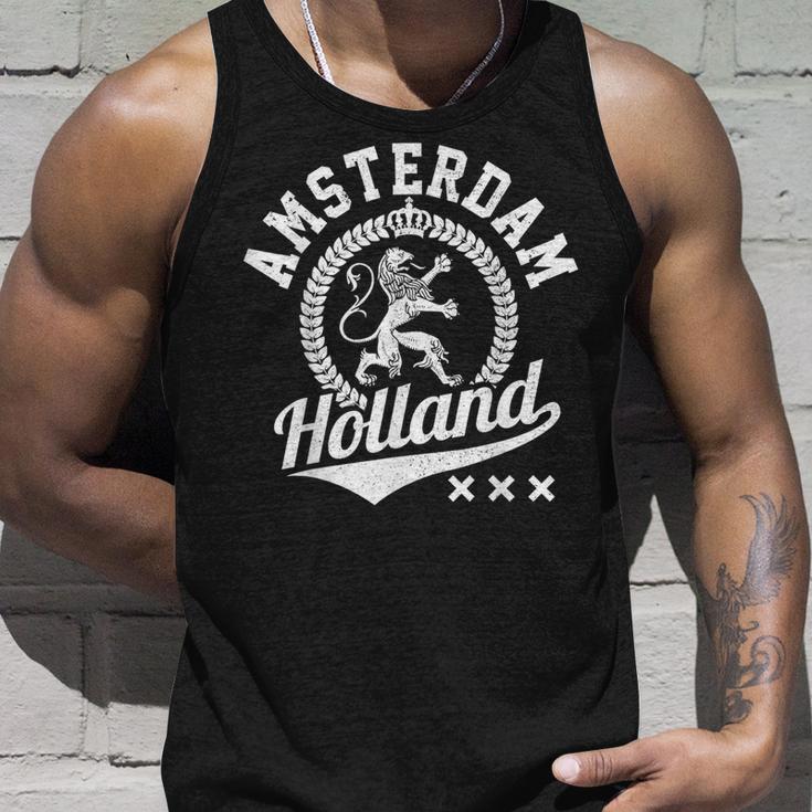 Amsterdam Holland Netherlands Crest Lion Souvenir Tank Top Geschenke für Ihn