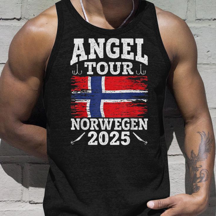 Angel Tour Norway 2025 Fishing Team Norway Flag Angler Tank Top Geschenke für Ihn