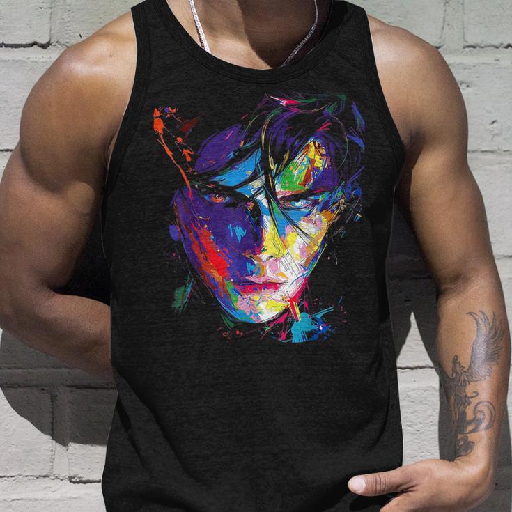 Anime Manga Motiv Scribble Illustration Anime Tank Top Geschenke für Ihn