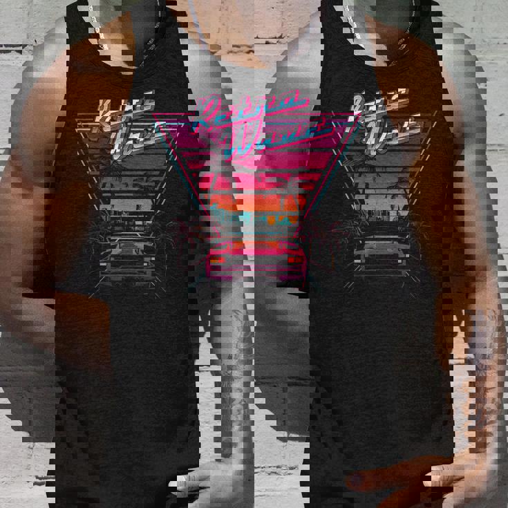 Annata Anni '80 Retrowave Synthwave Amore Retro Wave Miami Beach Canotta Regalos para él