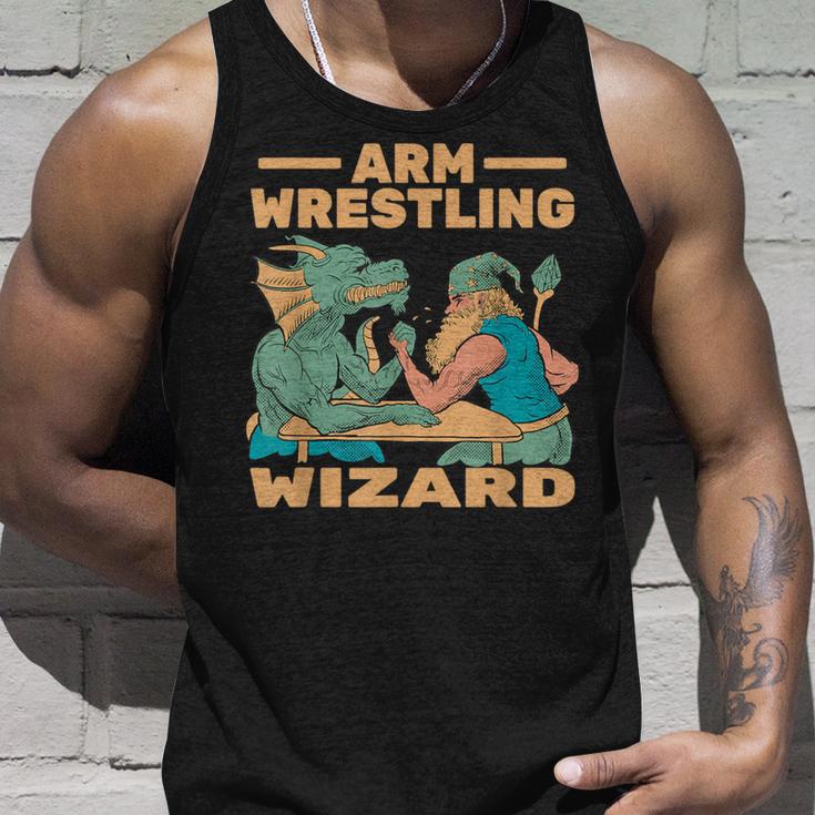 Armwrestling Arm Wrestling Wizard Arm Wrestler Tank Top Geschenke für Ihn