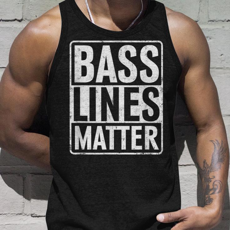 Bass Lines Matte Bass Guitar Bassist Edm Music Fan Tank Top Geschenke für Ihn