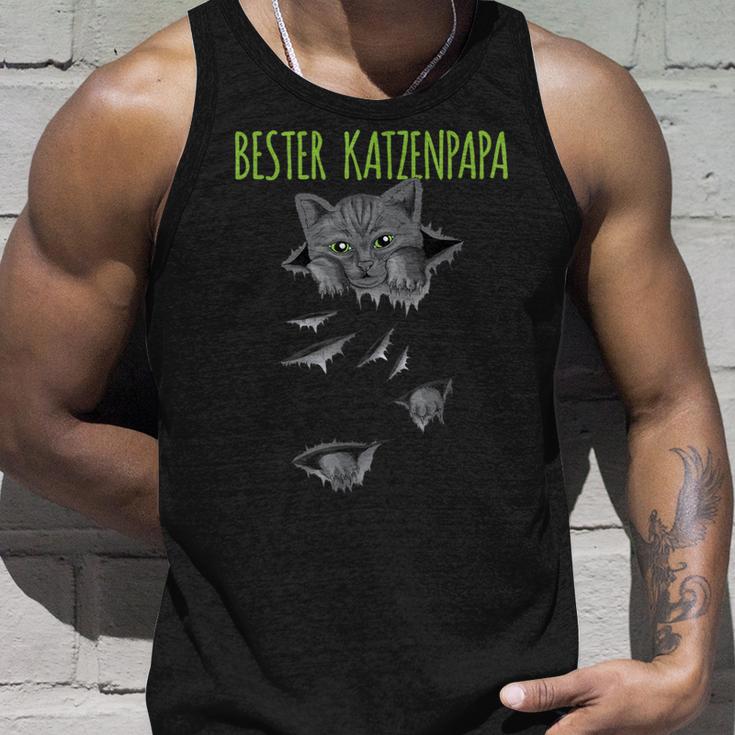 Bester Katzenpapa Cat Owner Pet House Cat Tank Top Geschenke für Ihn