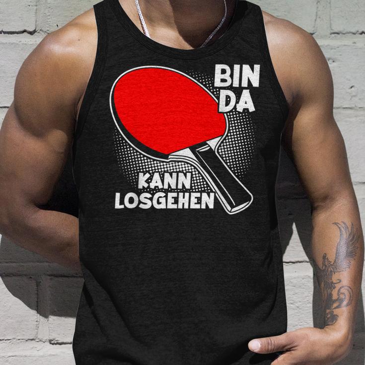 With Bin Da Kann Losgehen Table Tennis Player Tank Top Geschenke für Ihn