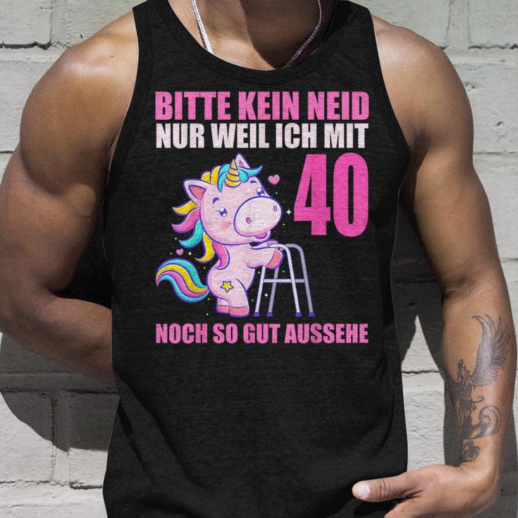 Bitte Kein Eneid Gut Aussehe 40 Jahre Unicorn 40Th Birthday Tank Top Geschenke für Ihn