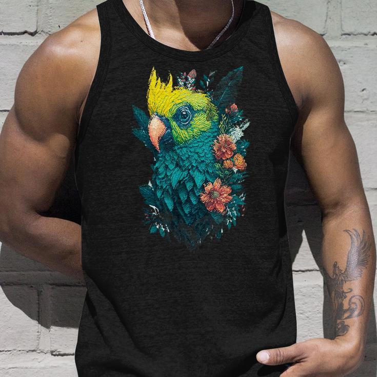 Blumen Papagei Tank Top Geschenke für Ihn