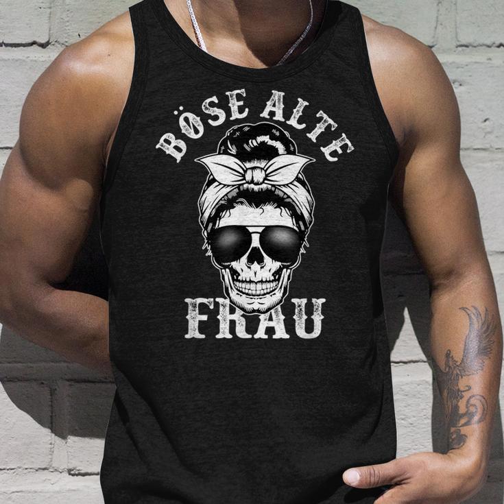 Böse Alte Frau Unordentlicher Brötchenschädel Tank Top Geschenke für Ihn