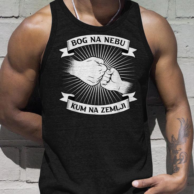 Bosnia With Bog Na Nebu Kum Na Zemlji Croatia Serbia Motif Tank Top Geschenke für Ihn