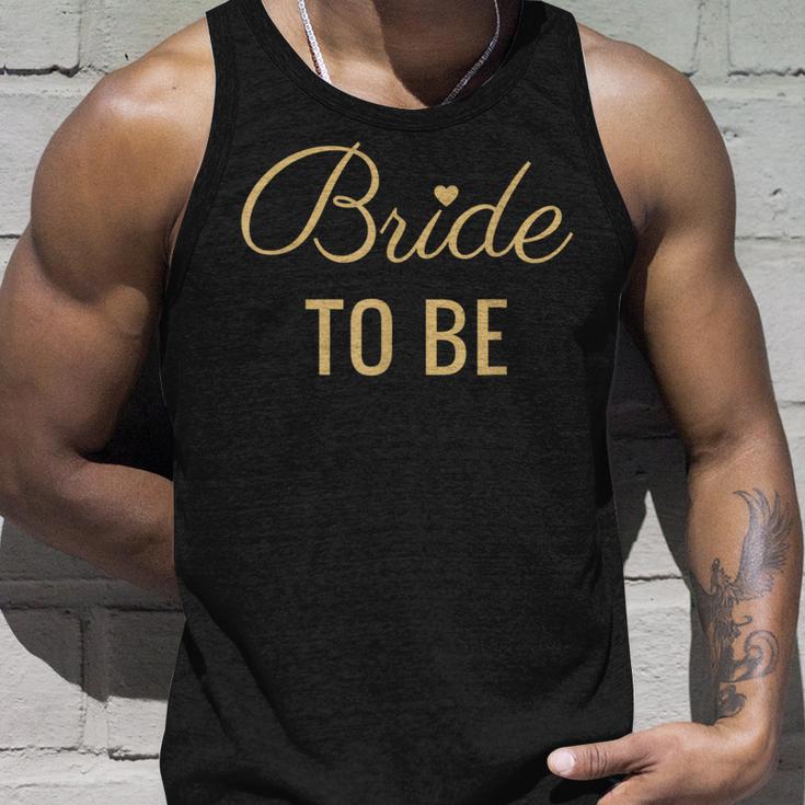 Bride To Be Golden Lettering And Heart Wedding And BrideTank Top Geschenke für Ihn