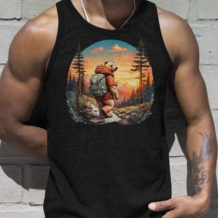 Camping Abenteuer Natur Bär Wandern Berge Tank Top Geschenke für Ihn