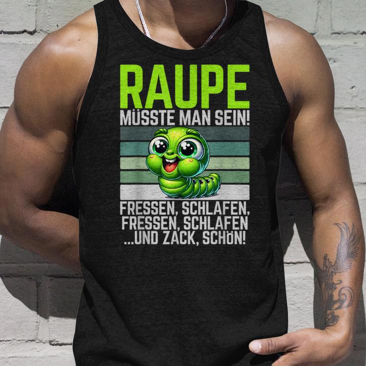 Caterpillar Müsste Man Sein Fressen Schlaf Tank Top Geschenke für Ihn