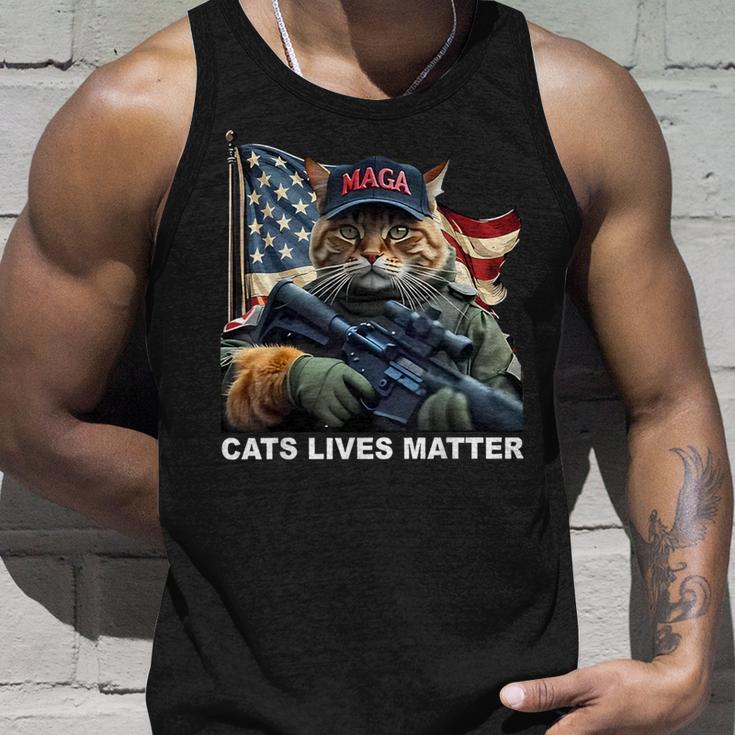 Cats Life Important Trump 2024 Cat Maga Tank Top Geschenke für Ihn