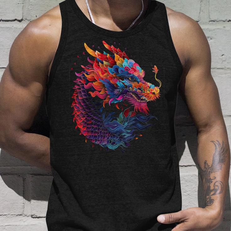 Chinesischer Drachen Neues Monjahr 2024 Traditionelles Tank Top Geschenke für Ihn