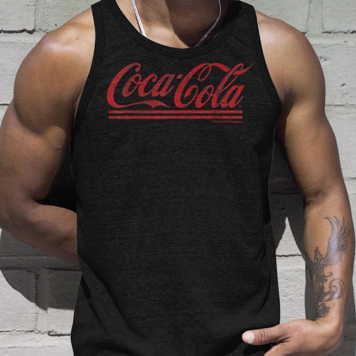 Coca-Cola Distressed Cursive Logo Tank Top Geschenke für Ihn