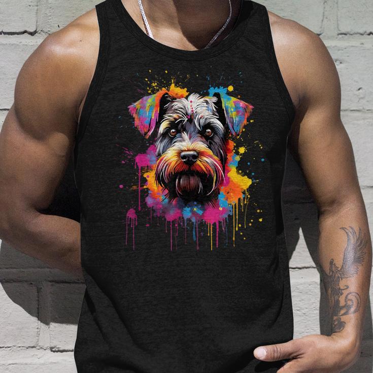 Colourful Miniature Schnauzer Dog Tank Top Geschenke für Ihn