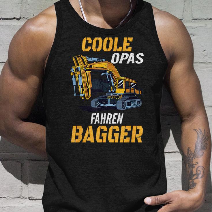 Coole Opas Fahren Bagger Digger Driver Grandpa Tank Top Geschenke für Ihn