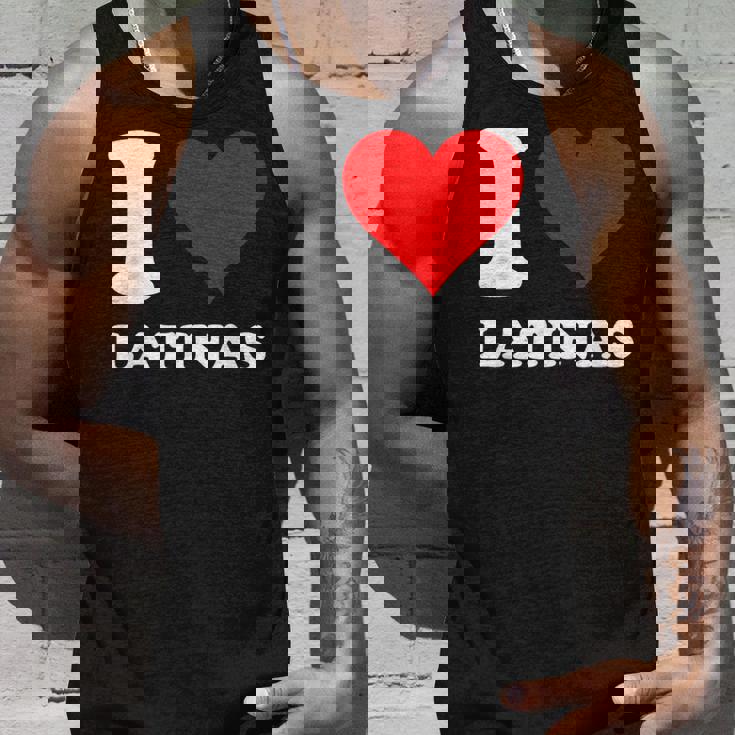 Corazón Rojo I Love Latinas Camiseta sin mangas Regalos para él