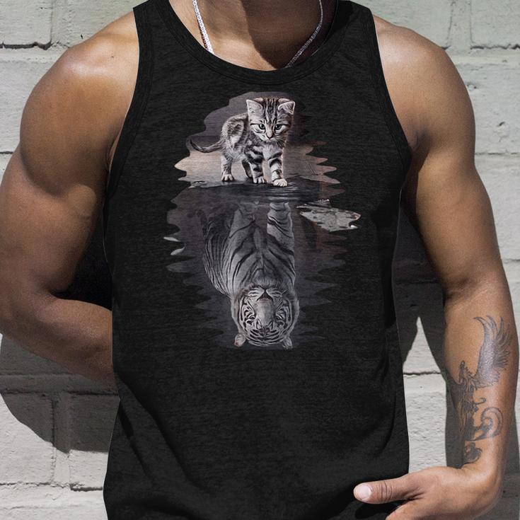 Cute Cat Reflecting Strong Tiger Tank Top Geschenke für Ihn