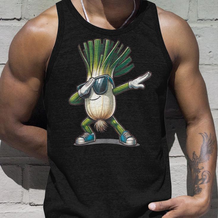 Dab Leek Dancing Dabbing Leekegetables Tank Top Geschenke für Ihn