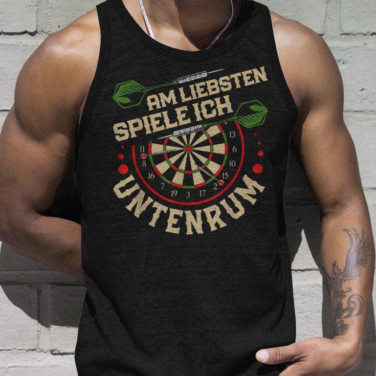 Dart Player Am Liebsten Spiele Ich Untertenrum Tank Top Geschenke für Ihn