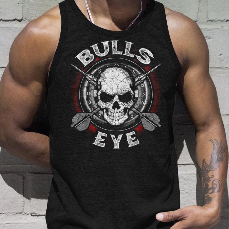 Darts Dart 180 Bullseye Skull Tank Top Geschenke für Ihn