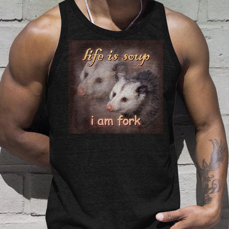 Das Leben Ist Suppe Ich Bin Gabel Opossum Tank Top Geschenke für Ihn