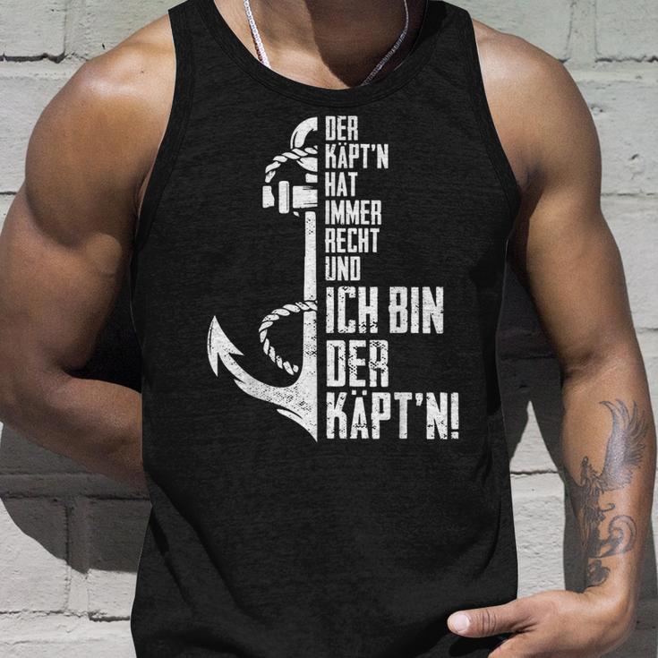 Der Käpt'n Hat Immer Rechcht Ich Bin Der Kapitän Sail Tank Top Geschenke für Ihn