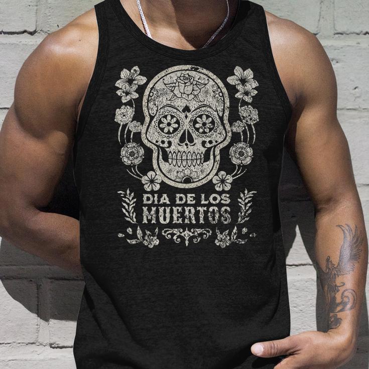 Dia De Los Muertos Mexico Sugar Skull Tank Top Geschenke für Ihn