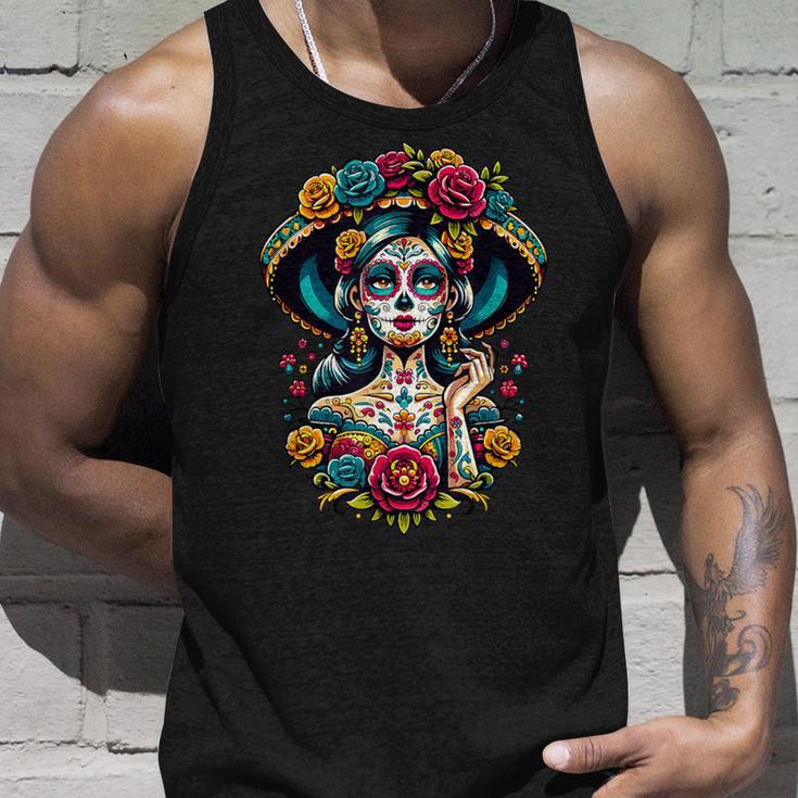 Dia De Los Muertos Sugar Mexican Inspired By La Catrina Tank Top Geschenke für Ihn