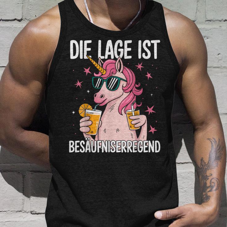 Die Lage Ist Besäufniserregend Saying Party Outfit Tank Top Geschenke für Ihn