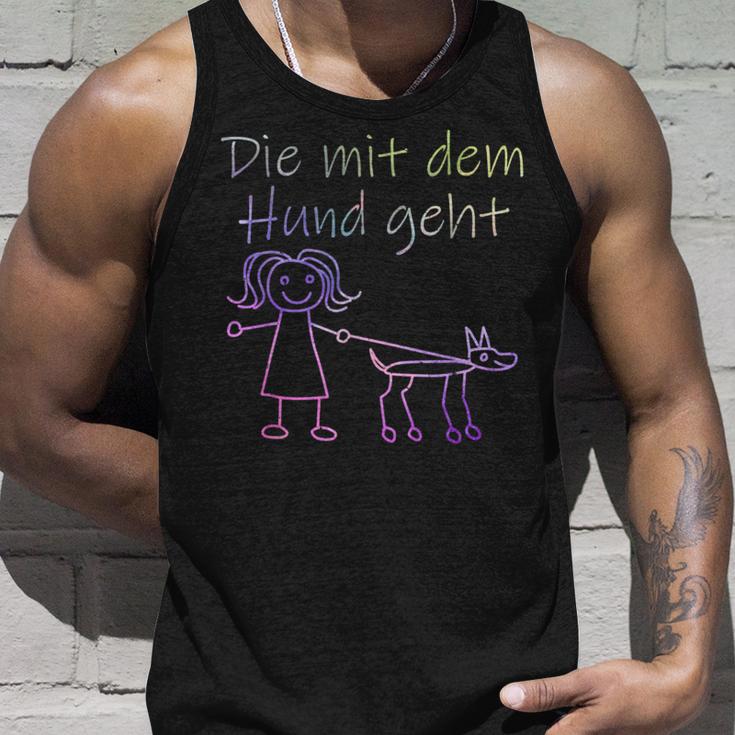 Die Mit Dem Hund Geht Half-Sleeve Die Mit Dem Hund Gehen German Lang Tank Top Geschenke für Ihn