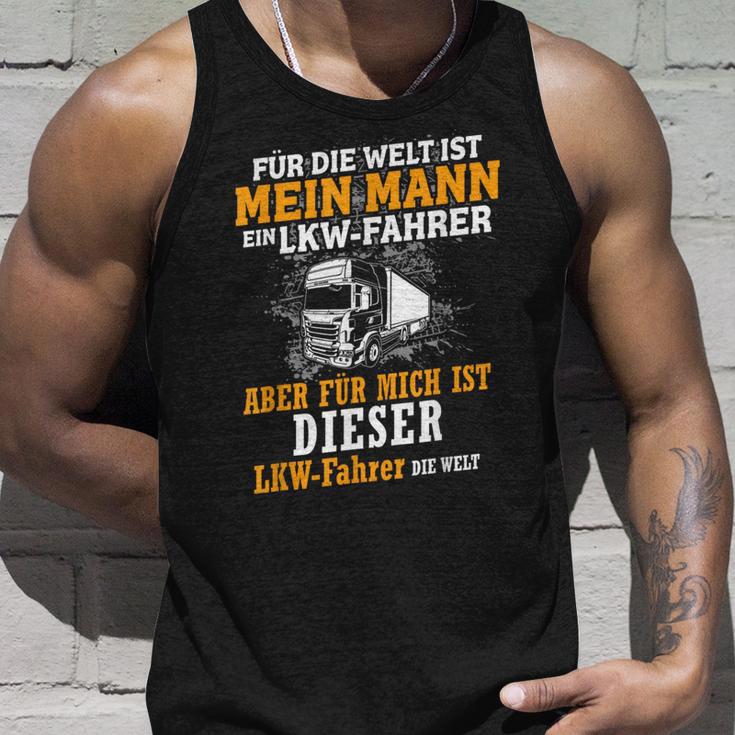 For Die Welt Ist Mein Mann Ein Lkfahrer Liebe Herz Tank Top Geschenke für Ihn