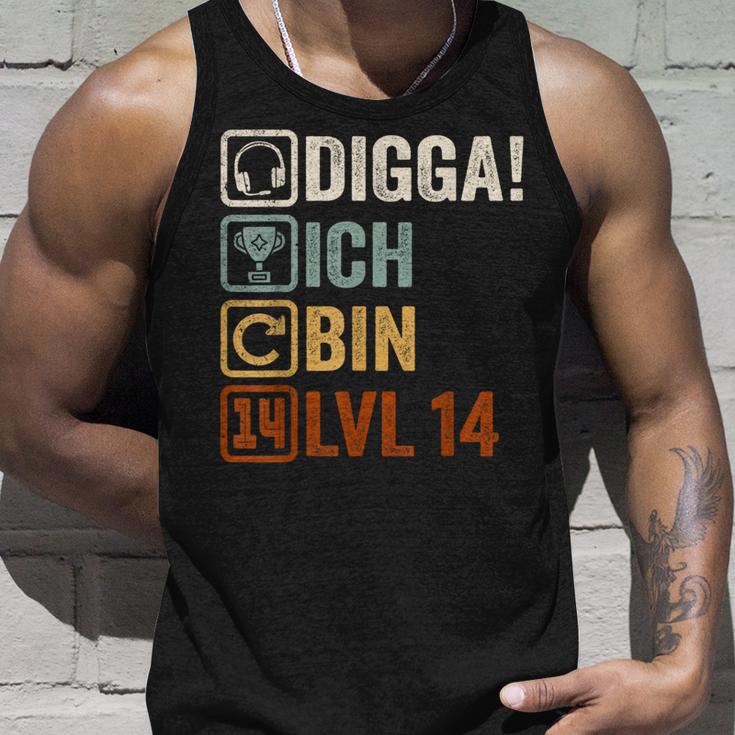 Digga Ich Bin 14 Jahre 14Th Birthday Boy Gamer Tank Top Geschenke für Ihn