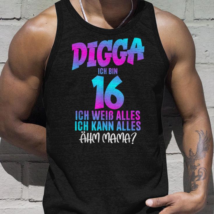 Digga Ich Bin 16 Ich Weiß Alles 16 Jahre Alt 16Th Birthday Tank Top Geschenke für Ihn