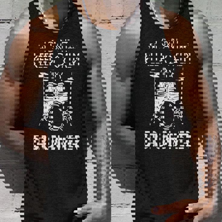 Divertente Con Scritta I Can't Keep Calm I'm A Drummer Canotta Regalos para él