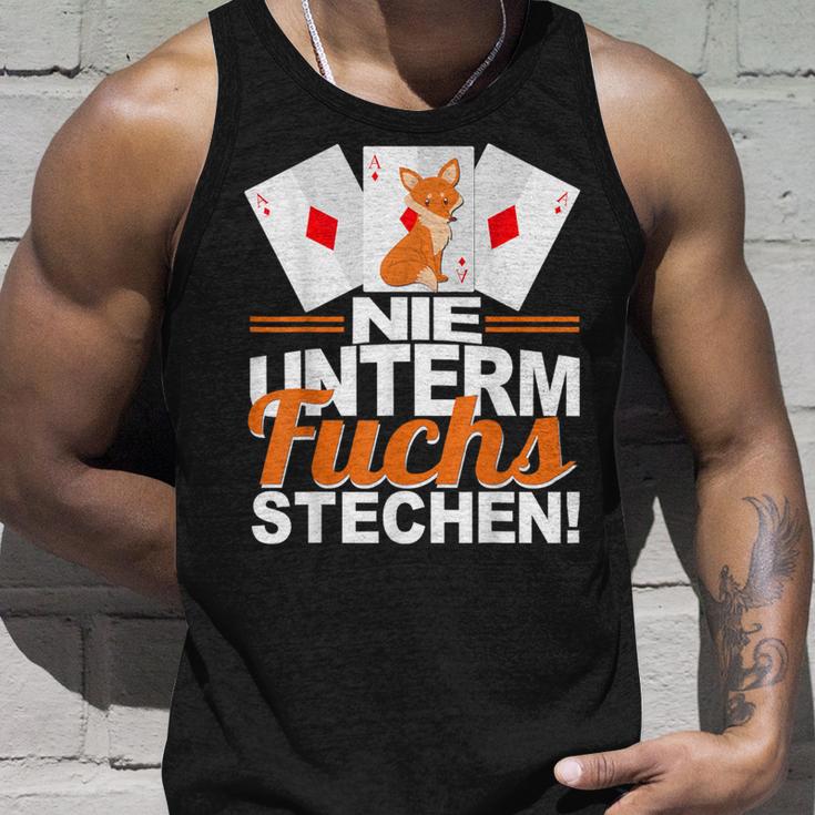 Doppelkopf Nie Unterm Fuchs Steche S Tank Top Geschenke für Ihn