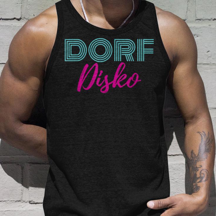 Dorfdiskoillage 80S Fans Ossi Rave Techno Rave Tank Top Geschenke für Ihn