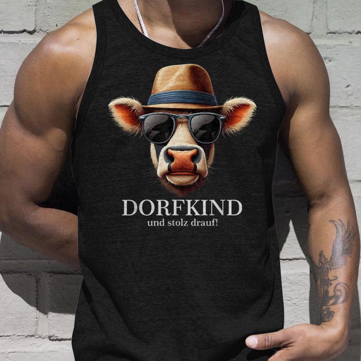 Dorfkind Und Stolz Drauf Traktor Bauern & Landwirt Cow Tank Top Geschenke für Ihn