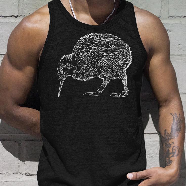 Drawing New Zealand Kiwi Bird Tank Top Geschenke für Ihn