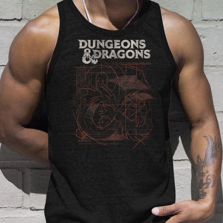 Dungeons & Dragons Sketch Dark Tank Top Geschenke für Ihn