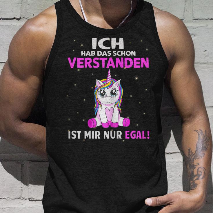 Egal Ich Hab Das Schonerstanden Unicorn Saying Tank Top Geschenke für Ihn