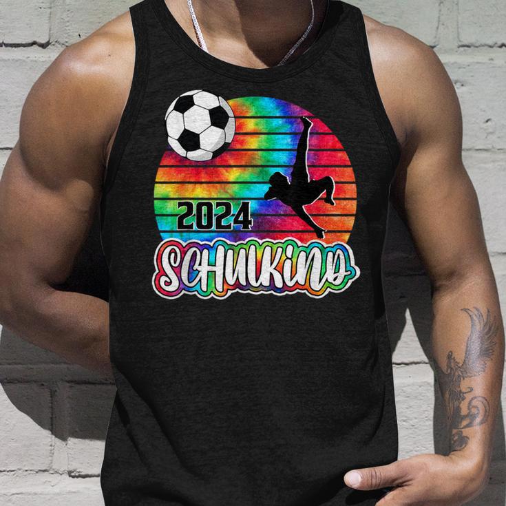 Einschulung Schulkind 2024 School Cone Boy Football Tie Dye Tank Top Geschenke für Ihn