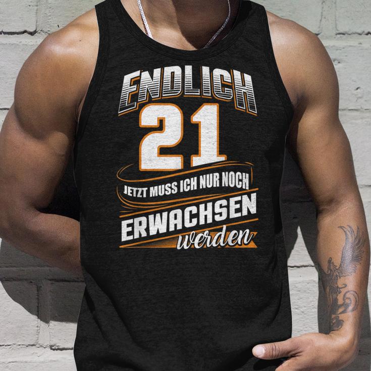 Endlich 21 Nur Noch Arwachsenwerden Geburtsjahr Birthday Tank Top Geschenke für Ihn