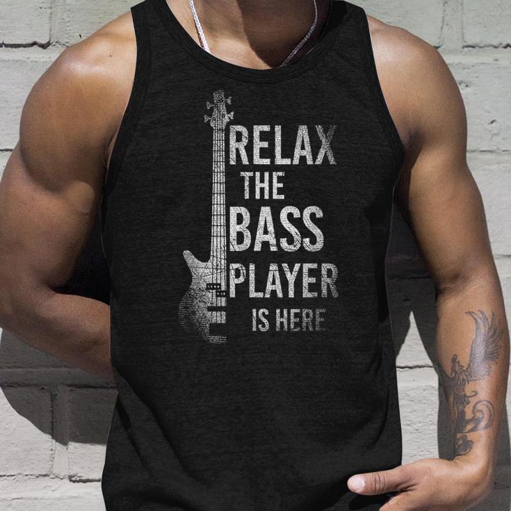 Entspann Dich Der Bassist Ist Hier Bass Gitar Tank Top Geschenke für Ihn