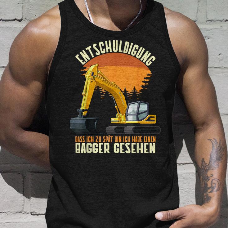 Excuse Das Ich Zu Spät Bin Hab Excavator Sehen Digger S Tank Top Geschenke für Ihn