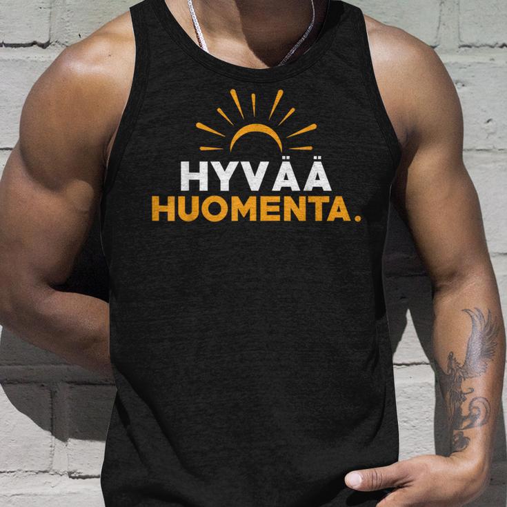 Finnland Finnisch Spruch Guten Morgen Finnish Tank Top Geschenke für Ihn