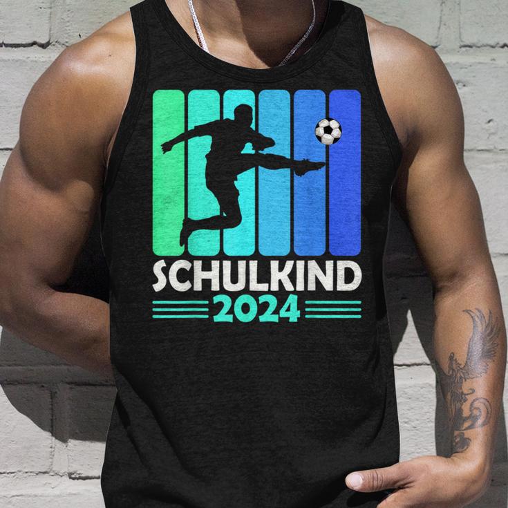 First Day Of School Schulkind 2024 Schulanfang Junge Fussball Tank Top Geschenke für Ihn